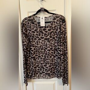 Leopard Print Long Sleeve Top